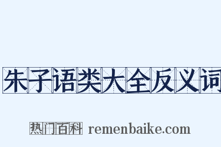 朱子语类大全反义词是什么意思的图片